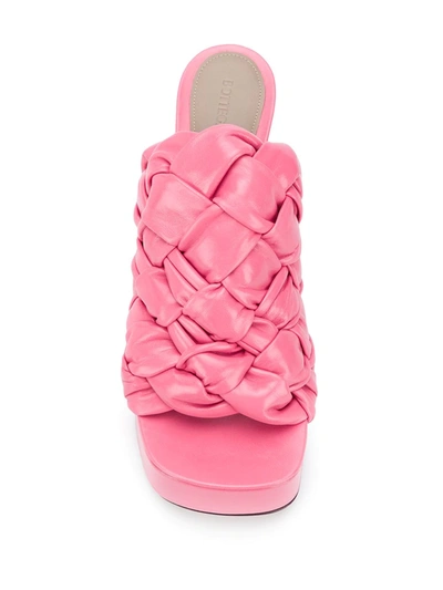 Shop Bottega Veneta Intrecciato Weave Sandals In Pink