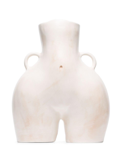 Shop Anissa Kermiche Love Handles Vase In Neutrals