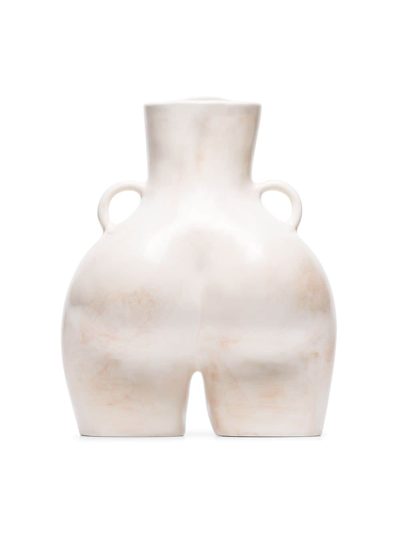 Shop Anissa Kermiche Love Handles Vase In Neutrals