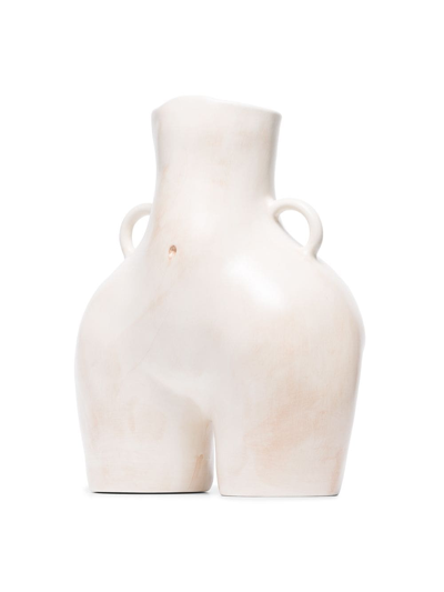 Shop Anissa Kermiche Love Handles Vase In Neutrals