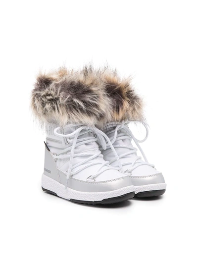 Moon Boot Kids' Protecht Monaco Low Snow Boots In Silver