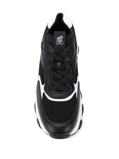 Hogan Black Fabric Hyperactive Sneakers In Black