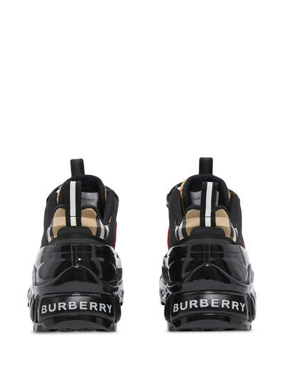 Shop Burberry Vintage Check Arthur Sneakers In Black