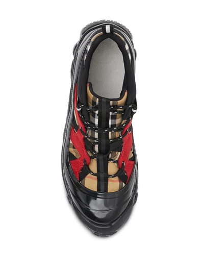 Shop Burberry Vintage Check Arthur Sneakers In Black