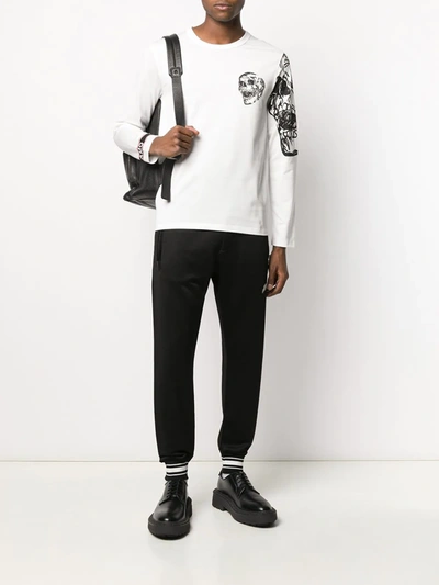 Shop Alexander Mcqueen Cotton-blend Logo Sweatpants In Black