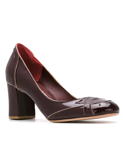 Shop Sarah Chofakian Leather Pumps In Brown