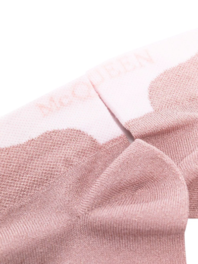 Shop Alexander Mcqueen Two-tone Socks In Pink
