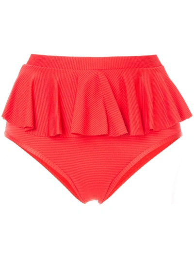 Shop Duskii Cancun Bikini Bottoms In Red