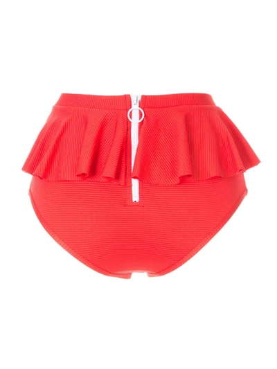 Shop Duskii Cancun Bikini Bottoms In Red