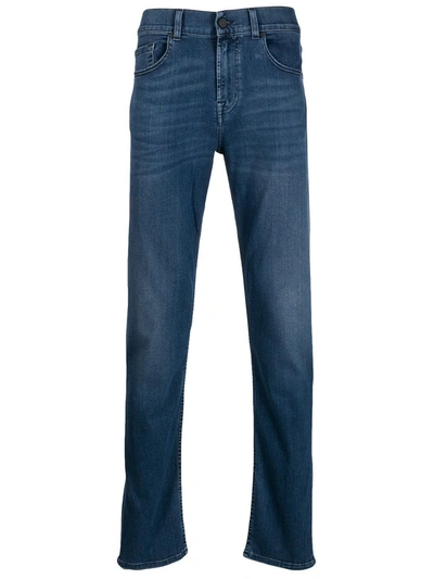 Shop 7 For All Mankind Slimmy Tapered Jeans In Blue