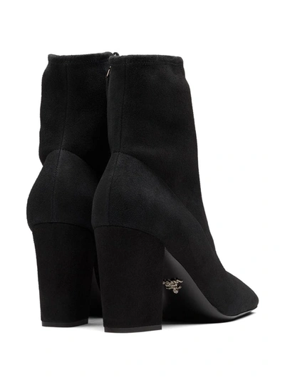 Shop Prada Mid-heel Ankle-length Boots In Black