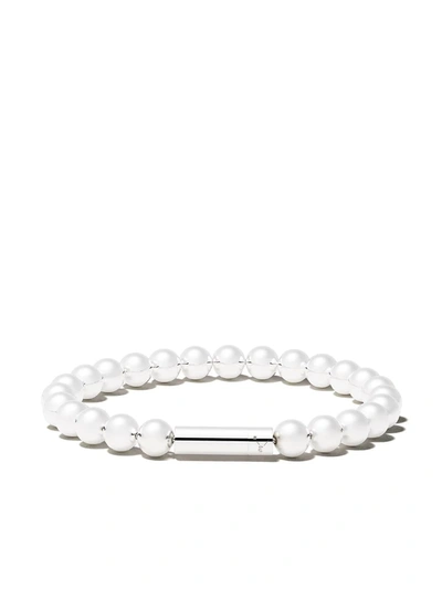 Shop Le Gramme Le 47 Beads Bracelet In Silver