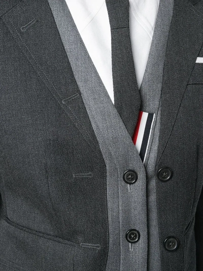 Shop Thom Browne Trompe L'oeil Suit Sport Coat In Grey