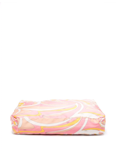 Pucci Nuages-print Small Packable Travel Pouch In Pink