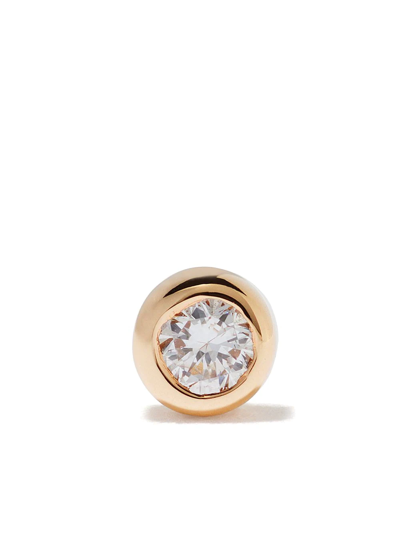 Shop Maria Black 14kt Yellow Gold Big Dot Diamond Stud