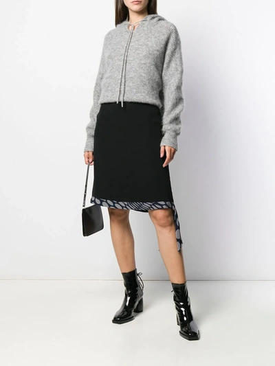 Pre-owned Maison Margiela 1990's Dot Detail A-line Skirt In Black
