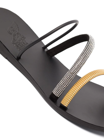 Ancient Greek Sandals Polytimi Chain Diamante Strap Sandal In Black