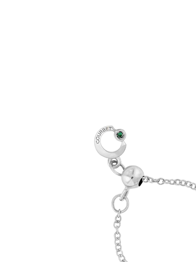 Courbet 18kt Recycled White Gold Co Laboratory-grown Diamond Adjustable Chain Ring In Silver
