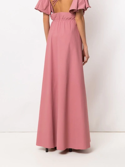 Shop Amir Slama Long Skirt In Pink