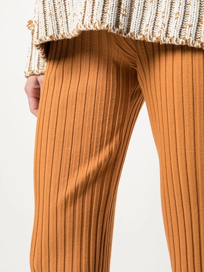 Shop Simon Miller Cropped High-rise Trousers In Orange