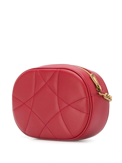 Dolce & Gabbana Devotion Embellished Quilted Leather Shoulder Bag In Red