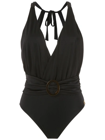 Shop Brigitte Swimsuit With Buckle Detail In Black