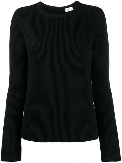 Shop Red Valentino Point D'esprit Tulle Sweater In Black