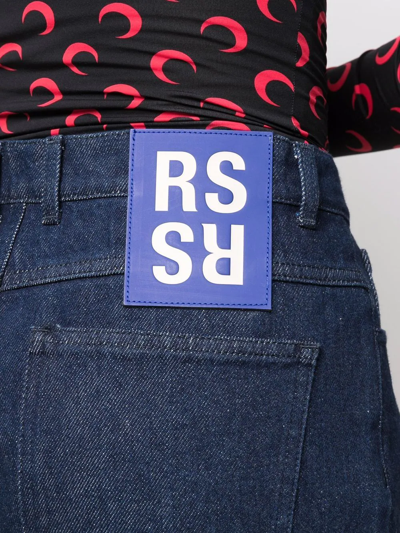 Shop Raf Simons High-rise Straight-leg Jeans In Blau