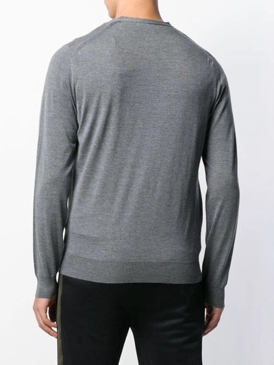 Shop Corneliani V-neck Cardigan In Grey