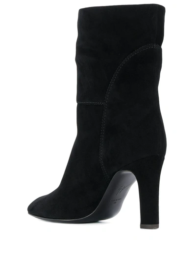 Shop Giuseppe Zanotti Contrast Stitch Boots In Black