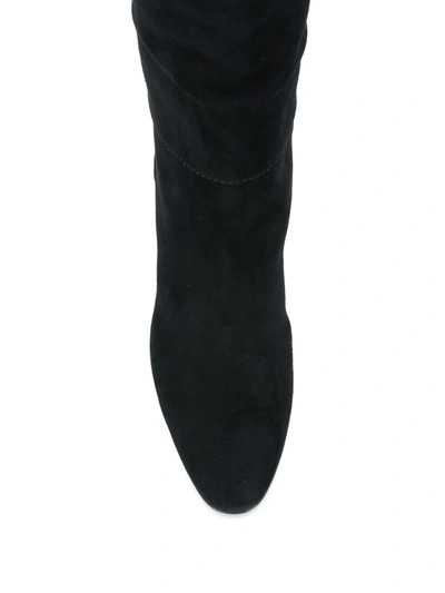 Shop Giuseppe Zanotti Contrast Stitch Boots In Black