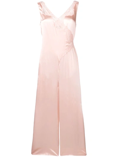 Shop Stella Mccartney Lace Detail Jumpsuit In Pink