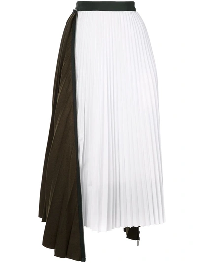 SACAI ZIP DETAIL PLEATED SKIRT - 黑色