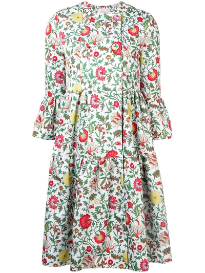 Shop La Doublej Floral Coat In Green