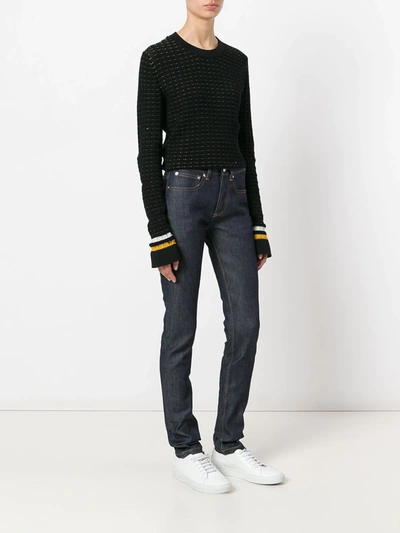 Apc Indigo Cropped Skinny Jeans In Blue