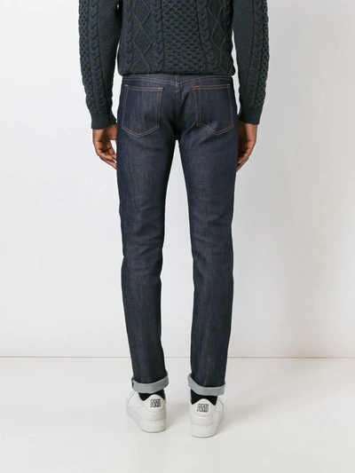 Apc Indigo Cropped Skinny Jeans In Blue