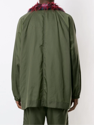 Shop Àlg Nylon Martingale Jacket In Green
