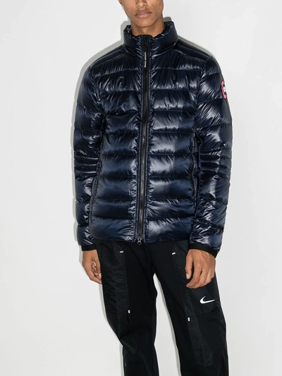 Shop Canada Goose Crofton Packable Padded Jacket In Blue
