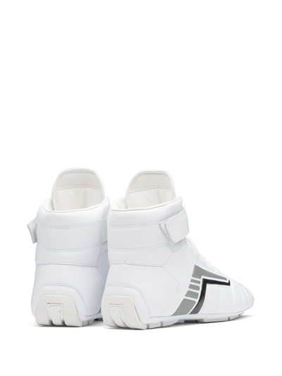 Prada Lace-up Chukka Boots In White