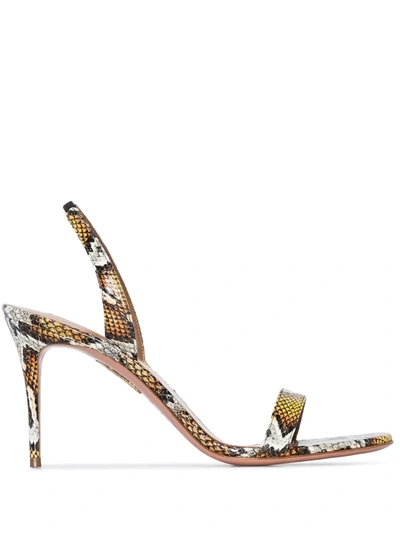 Shop Aquazzura So Nude 85mm Sandals In Neutrals