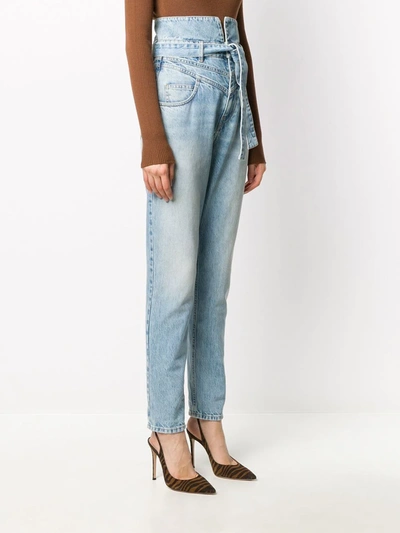 Shop Attico High-waist Straight-leg Jeans In Blue