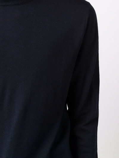 Canali Crew Neck Merino Sweatshirt In Blue