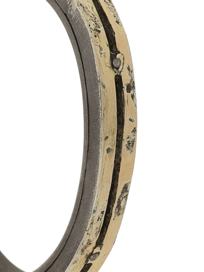 Parts Of Four Sistema Hammered-effect Bracelet In Silver
