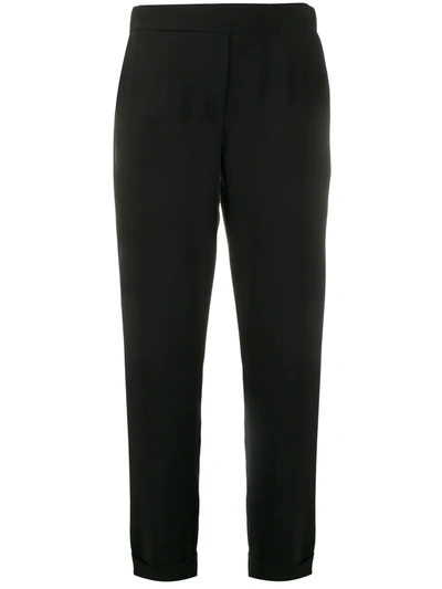 Shop P.a.r.o.s.h Slim-fit Tailored Trousers In Black