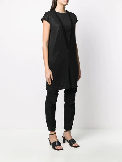 Shop Rick Owens Cap Sleeve Jersey Dress In Black