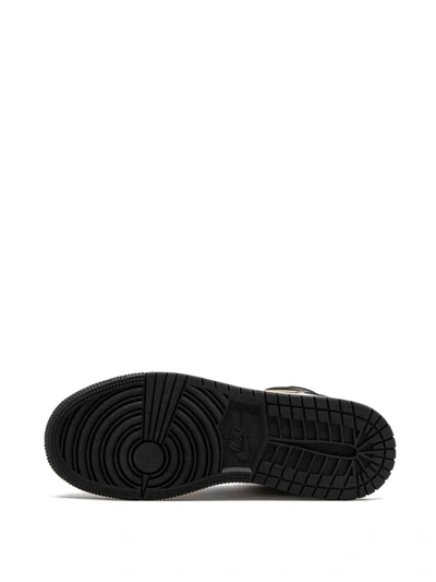Shop Jordan Teen Air  1 Mid Gs Sneakers In Black