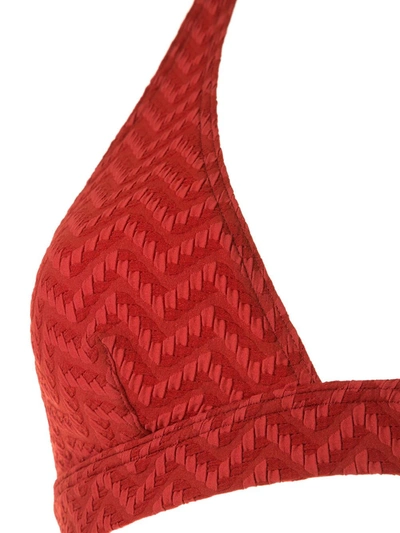 Z字形花纹三角比基尼上装