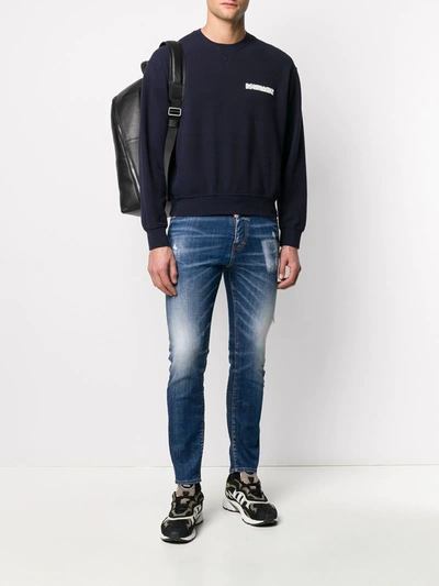 Shop Dsquared2 Straight-leg Boot Cut Jeans In Blue