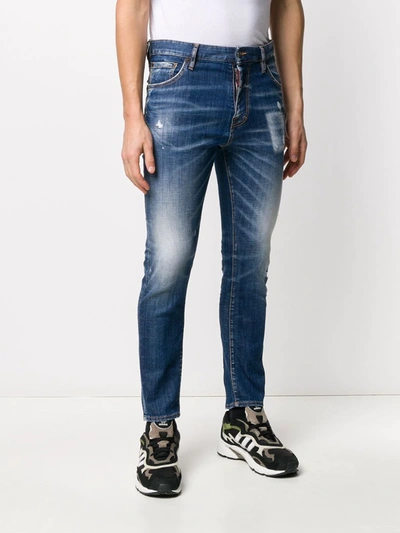 Shop Dsquared2 Straight-leg Boot Cut Jeans In Blue