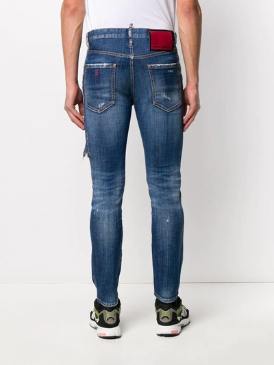 Shop Dsquared2 Straight-leg Boot Cut Jeans In Blue